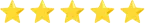 5 yellow star icons in a row.